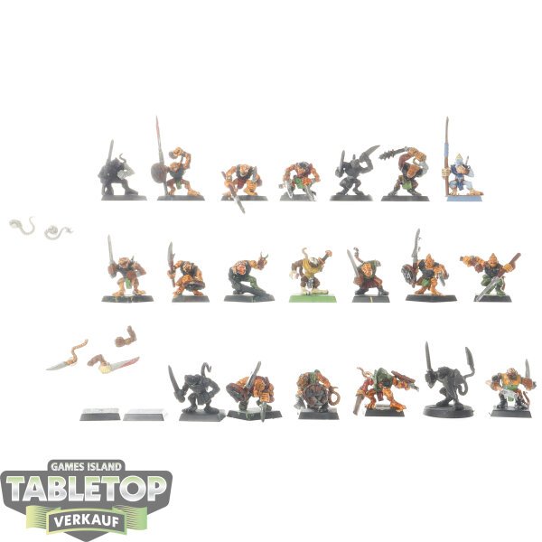 Skaven - 20x Clanrats klassisch - teilweise bemalt