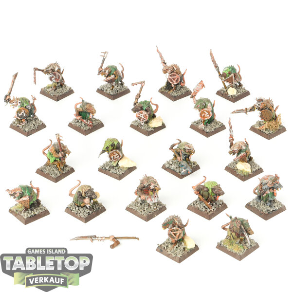 Skaven - 20 x Clanrats klassisch - bemalt