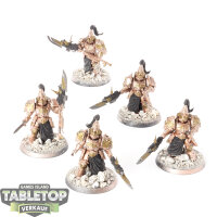 Adeptus Custodes - 5 Custodian Wardens - teilweise bemalt
