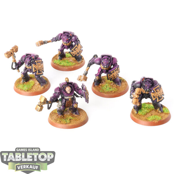 Space Marines - 5 Terminator Assault Squad classic - bemalt
