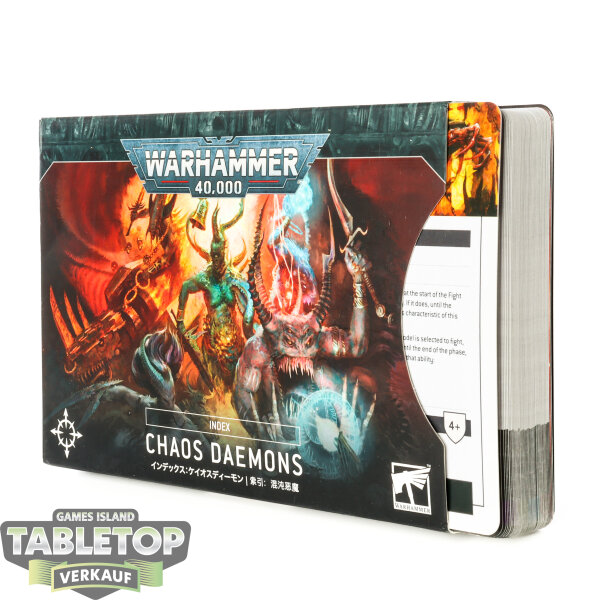 Chaos Daemons - Index Cards, 10th edition - englisch
