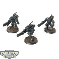 Tau Empire - 3x Stealth Battlesuits - teilweise bemalt