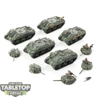 Flames of War - 5x Sherman Armoured Troop - bemalt