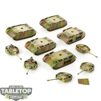 Flames of War - 5x Panzer IV Tank Platoon - bemalt