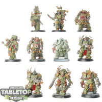 Death Guard - 10x Plague Marines - teilweise bemalt