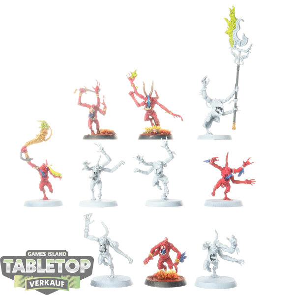 Disciples of Tzeentch - 10x Pink Horrors - teilweise bemalt
