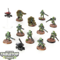 Tau Empire - 10x Fire Warriors Breacher Team - bemalt