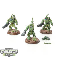 Tau Empire - 3x Stealth Battlesuits - bemalt