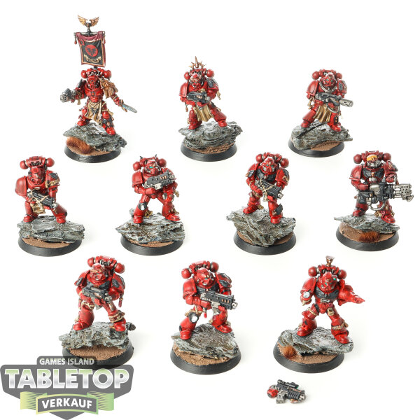 Blood Bowl - 10 Blood Angels Tactical Squad - bemalt
