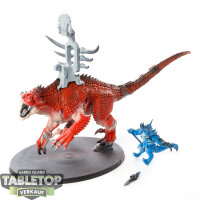 Seraphon - Saurus Oldblood on Carnosaur - teilweise bemalt