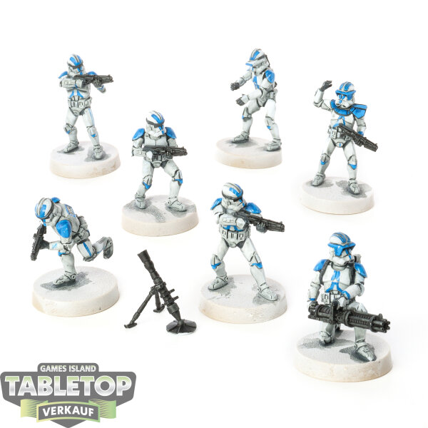 Galaktische Republik - 7x Phase 2 Clone Troopers - bemalt