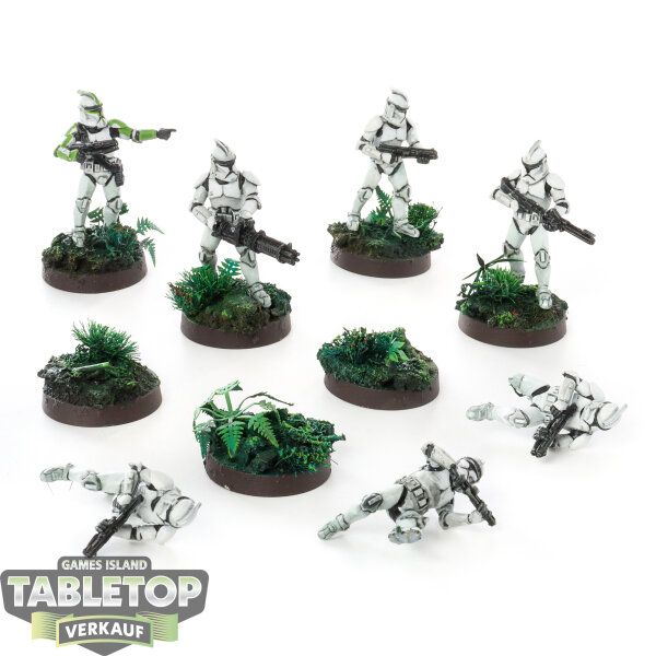 Galaktische Republik - 7x Phase 1 Clone Trooper - teilweise bemalt