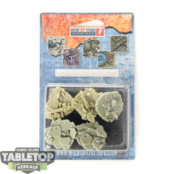 Bases - 5x Urban Fight Bases, Round 25mm - Originalverpackt / Neu
