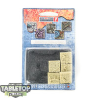 Bases - 5x Wasteland Bases, 20x20mm - Originalverpackt / Neu