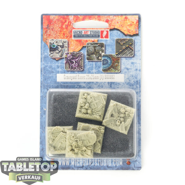 Bases - 5x Graveyard Bases 25x25mm - Originalverpackt / Neu