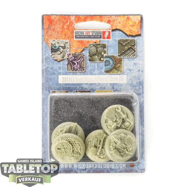 Bases - 5x Trash Bases, WRound 30mm - Originalverpackt / Neu