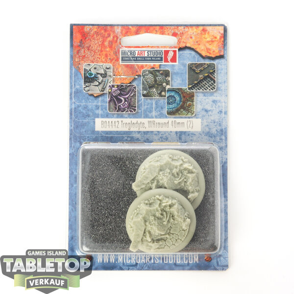 Bases - 2x Troglodyte Bases, WRound 40mm - Originalverpackt / Neu