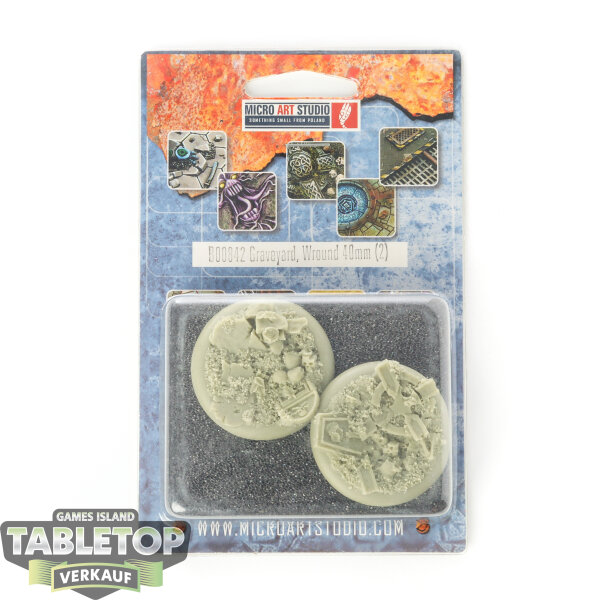 Bases - 2x Graveyard Bases, Wround 40mm - Originalverpackt / Neu