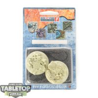 Bases - 2x Graveyard Bases, Wround 40mm -...