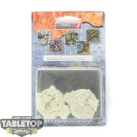 Bases - 2x Ruins Bases, Round 40mm - Originalverpackt / Neu