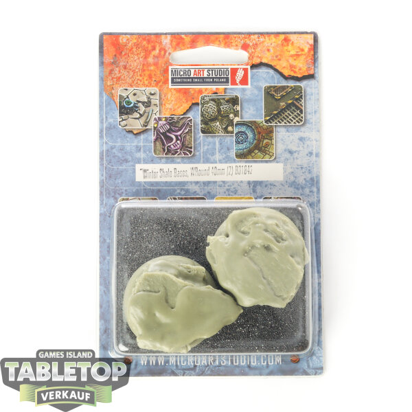Bases - 2x Winter Shale Bases, WRound 40mm - Originalverpackt / Neu