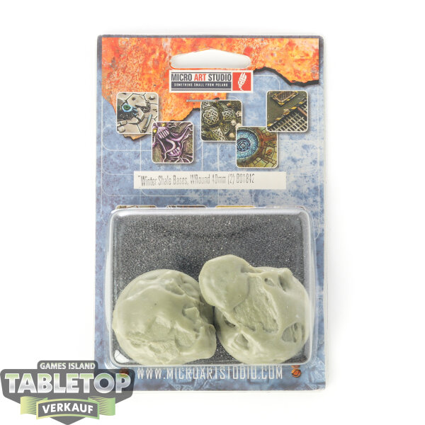 Bases - 2x Winter Shale Bases, WRound 40mm - Originalverpackt / Neu