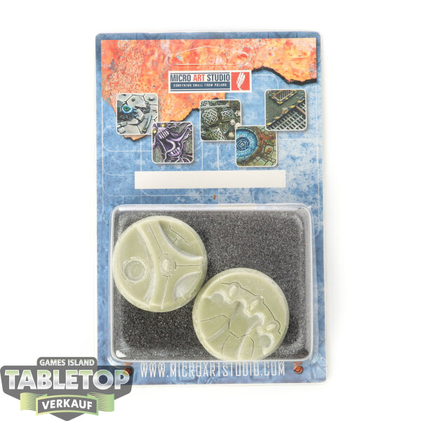 Bases - 2x Wraithstone Bases, Round 40mm - Originalverpackt / Neu