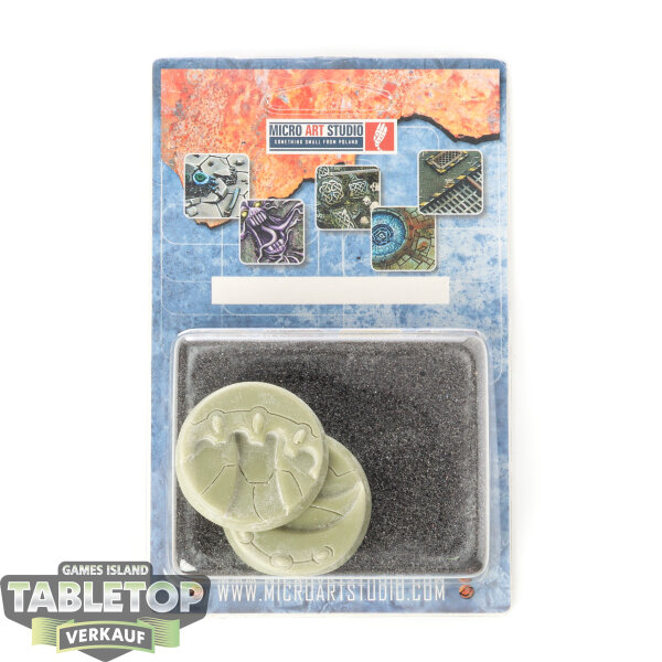 Bases - 2x Wraithstone Bases, Round 40mm - Originalverpackt / Neu