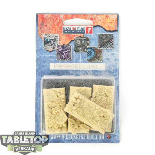 Bases - 4x Graveyard Bases, Cavalry 25x50mm - Originalverpackt / Neu