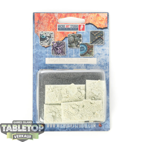 Bases - 4x Graveyard Bases, Cavalry 25x50mm - Originalverpackt / Neu