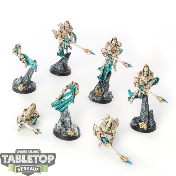 Aeldari - 5 Shadow Spectres Aspect Warrior Squad - bemalt