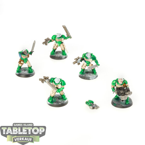 Space Marines - 5 Scout classic - teilweise bemalt