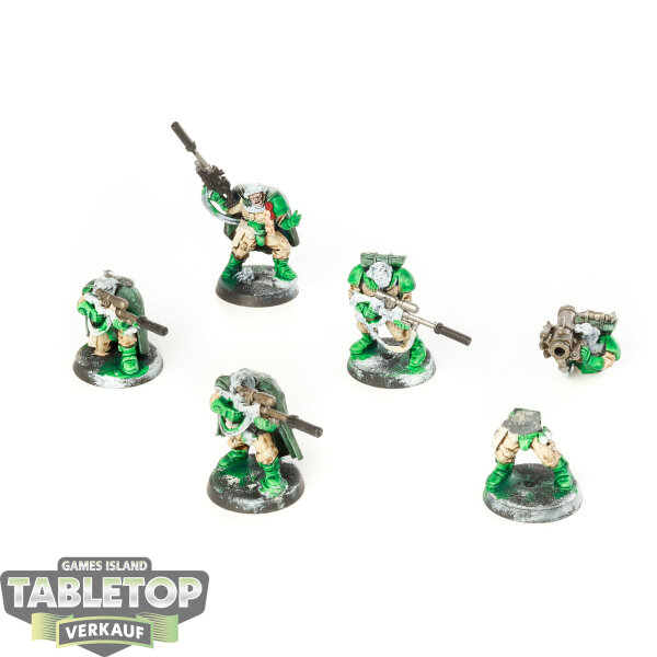 Space Marines - 5 Scout classic - teilweise bemalt