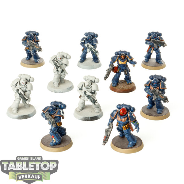 Ultramarines - 10x Intercessor Squad - teilweise bemalt