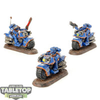 Ultramarines - 3x Bike Squad - bemalt