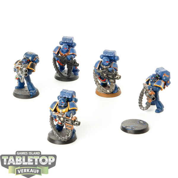 Space Marines - 5x Devastator Squad - teilweise bemalt