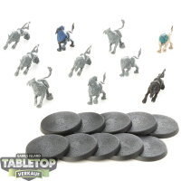 Stormcast Eternals - 10 Gryph-hounds - teilweise bemalt