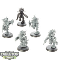 Orks - 5 Ork Stormboyz - teilweise bemalt