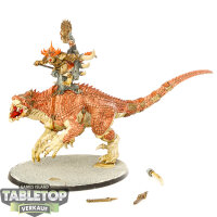 Seraphon - Saurus Oldblood on Carnosaur - teilweise bemalt