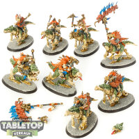 Seraphon - 8x Saurus Cavalry - teilweise bemalt