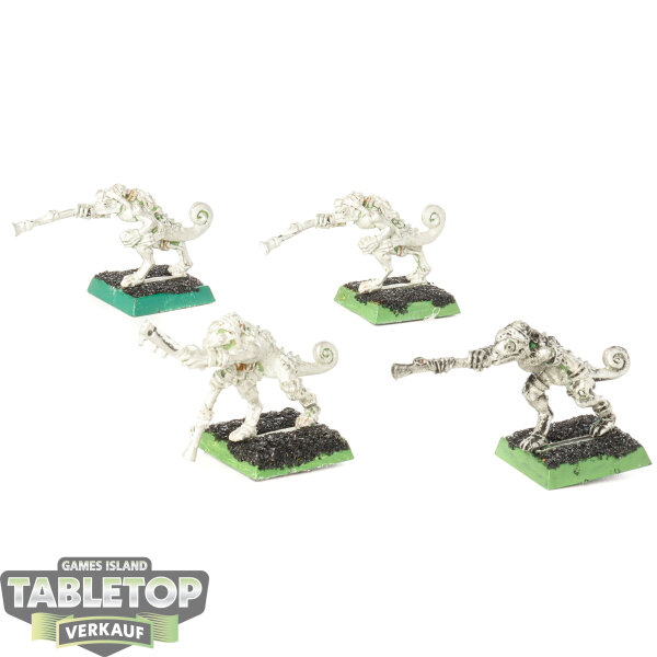 Lizardmen - 4 Chameleon Skinks klassisch - unbemalt