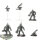 Tau Empire - 3 XV25 Stealth Battlesuits - unbemalt