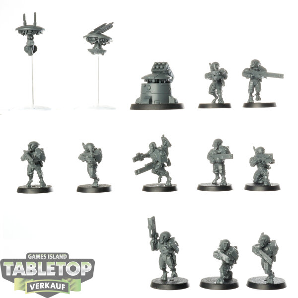 Tau Empire - 10 Fire Warriors Strike Team - unbemalt