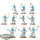 Disciples of Tzeentch - 10 Tzaangors - teilweise bemalt
