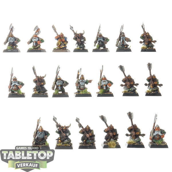 Dwarfen Mountain Holds - 10x Dwarf Warriors - bemalt