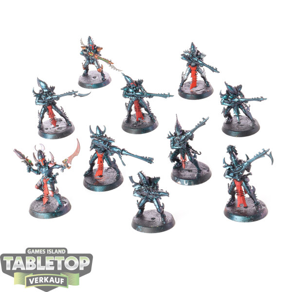 Drukhari - 10 Kabalite Warriors - bemalt
