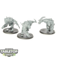 Skaven - 3 Rat Ogors - unbemalt