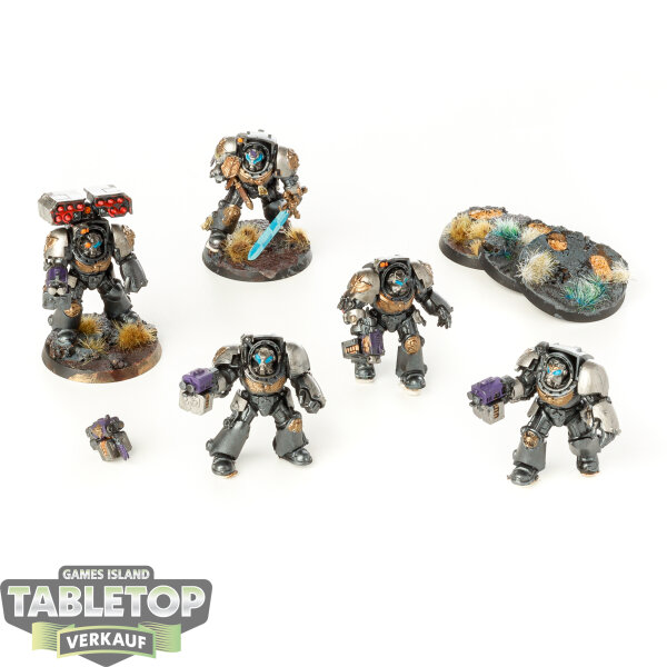 Dark Angels - 5 Deathwing Knights - bemalt