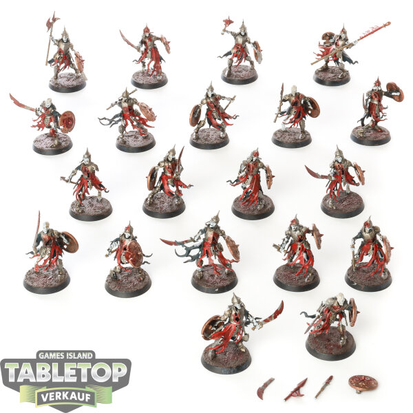 Soulblight Gravelords - 20x Deathrattle Skeletons - bemalt