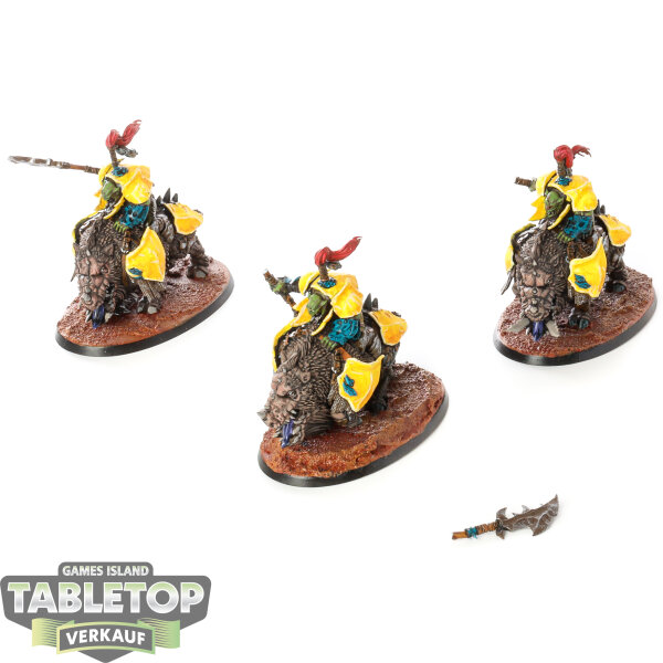 Orruk Warclans - 3x Gore-gruntas - bemalt